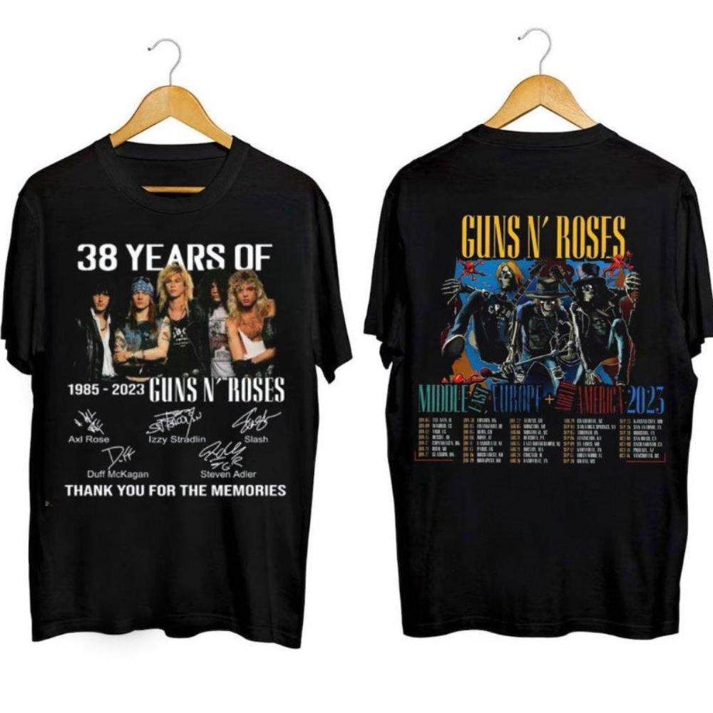 Guns N Rose Music Tour 2023 Unisex T-Shirt 2 Sided